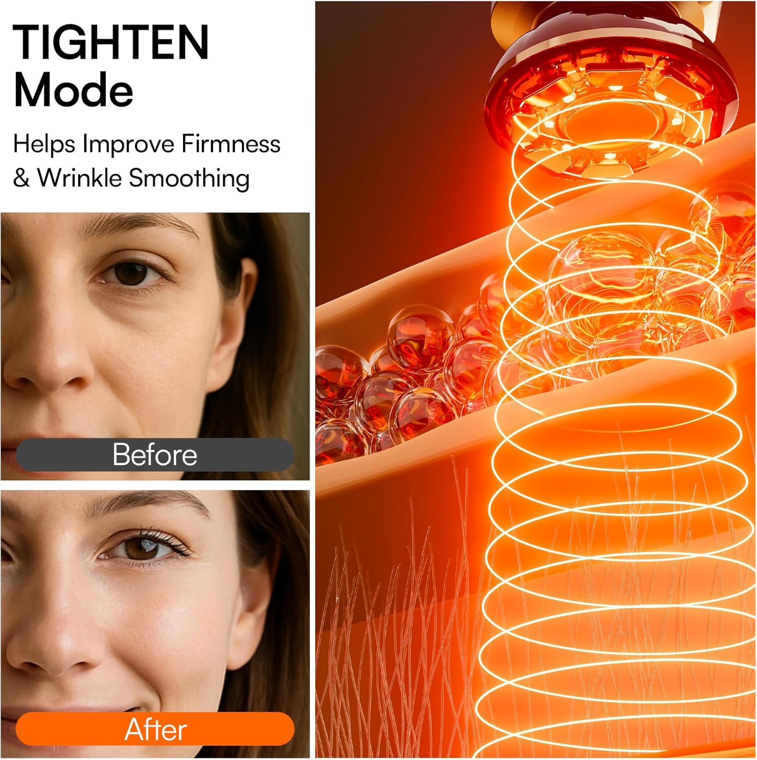 3-in-1 Red Light Therapy for Face and Neck Beauty Device for Puffiness & Skin Firming Skincare Tool