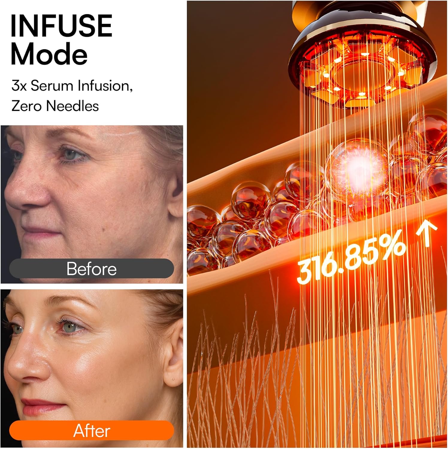 3-in-1 Red Light Therapy for Face and Neck Beauty Device for Puffiness & Skin Firming Skincare Tool