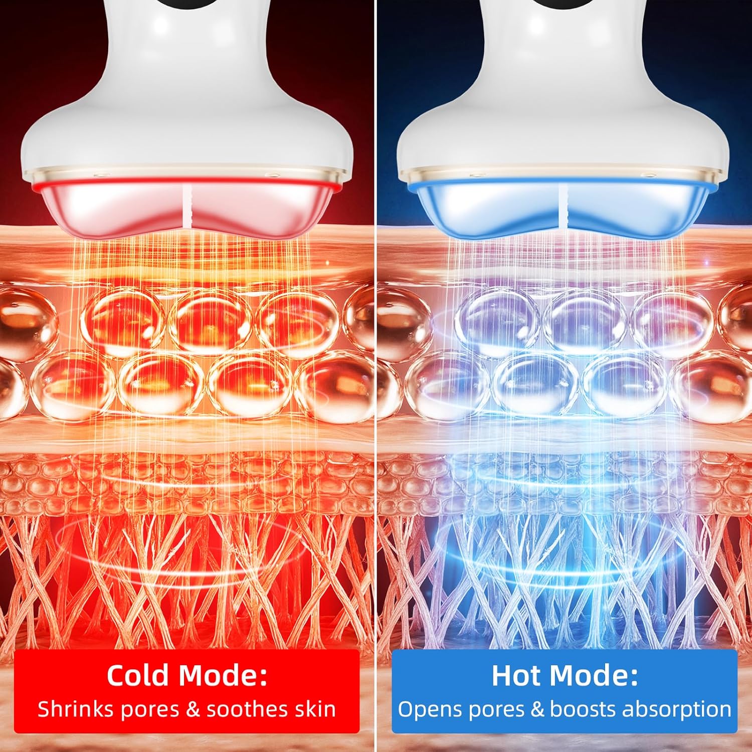 Red Light for Face & Neck Beauty Massager, 7-in-1 LED Gua Sha Sculptor,Microcurrent,Vibration for Face Neck Eye Lifting,Wrinkles,Puffiness,Firming Puffiness & Firming Skincare Tool Women's Day Gifts